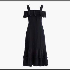 Jcrew black cocktail dress.